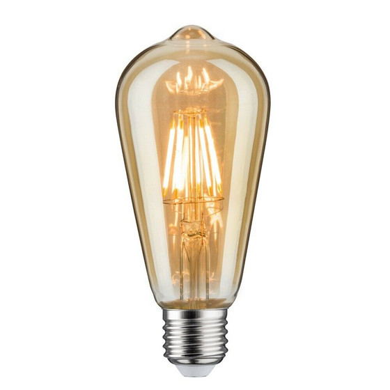 Paulmann 285.23 LED Kolben Filament Vintage Retro Edison 6W E27 Gold 1700K dimmbar