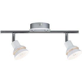 Paulmann 666.19 LED Strahler Deckenleuchte Weiß/Chrom 2x2,2W G9 Warmweiß 2700K