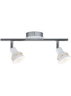 Paulmann 666.19 LED Strahler Deckenleuchte Weiß/Chrom 2x2,2W G9 Warmweiß 2700K