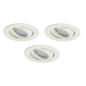 3 x Light Topps 3er Set LED Einbauspot 4,4W schwenkbar, 230lm warmweiß 91mm weiß