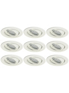 3 x Light Topps 3er Set LED Einbauspot 4,4W schwenkbar, 230lm warmweiß 91mm weiß