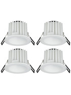 4 x Paulmann 926.98 Premium EBL Helia IP65 rund starr LED 8,7W inkl Leuchtmittel