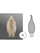 Paulmann 875.89 Deco Artikel Glas Minihalogen Kerze Krokoeis Gold 67 mm