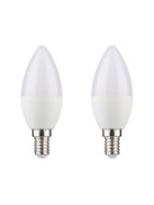 2er Set Müller Licht 400140 LED Kerzenform Leuchtmittel 3 W Warmweiss E14 Weiss