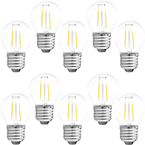 10x Müller-Licht 24615 LED-Filament Leuchtmittel 2W E27 Klar Tropfen Warmweiss