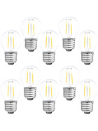 10x Müller-Licht 24615 LED-Filament Leuchtmittel 2W E27 Klar Tropfen Warmweiss