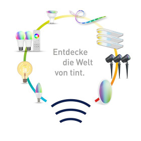 Müller Licht 404008 Tint LED Leuchtmittel Smart Home Kerze 6W Weiss E14 Dimmbar Zigbee