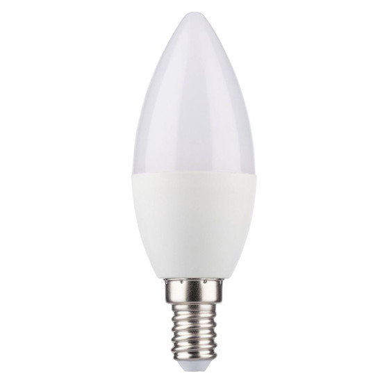 Müller Licht 400022 LED Lampe Kerzenform 5,5 W Warmweiss E14 Weiss Dimmbar