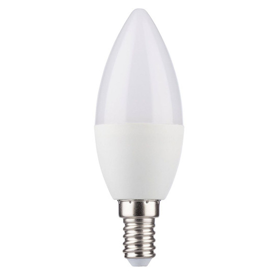Müller Licht 400022 LED Lampe Kerzenform 5,5 W Warmweiss E14 Weiss Dimmbar