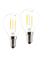 2er Set Müller Licht 400147 Retro LED Tropfenform Filament 2 W E14 250lm 2700K Glas