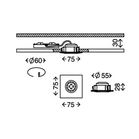 Briloner 7235-016 LED Attach Einbauleuchte 5W Metall Weiss IP44 inkl. Leuchtmittel