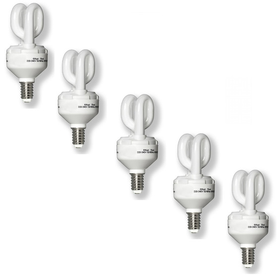 5x Negawatt NW6608 Röhrenlampe E14 8W= ca. 40W Warmweiß 2700K Sparlampe 420lm