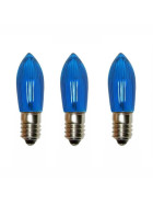 3x NARVA Kerzenkleinlampe 14V 3W E10 Blau Lichterkette Glühlampe Leuchtmittel