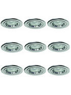 9x Light Topps 1483519 LED Set 9x3,6W Einbaustrahler EBL Chrom IP44 GU10 230lm