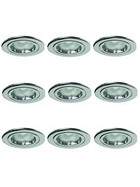 9x Light Topps 1483519 LED Set 9x3,6W Einbaustrahler EBL Chrom IP44 GU10 230lm