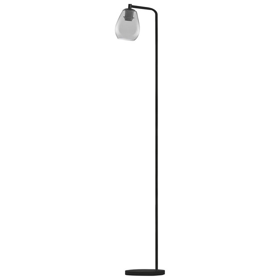 LEDVANCE Vintage 1906 Cone Floor Stehleuchte E27 148cm schwarz Glas Rauchgrau
