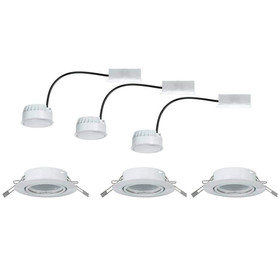 TIP 3968 Coin LED Einbauleuchten Set 3x4,9W Schwenkbar Weiss Warmweiss inkl. Leuchtmittel