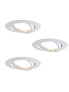 TIP 3968 Coin LED Einbauleuchten Set 3x4,9W Schwenkbar Weiss Warmweiss inkl. Leuchtmittel