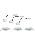 TIP 3968 Coin LED Einbauleuchten Set 3x4,9W Schwenkbar Weiss Warmweiss inkl. Leuchtmittel