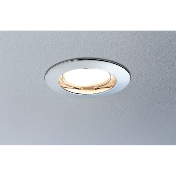 Paulmann 939.59 LED Einbaustrahler Coin Dimmbar 7W Chrom IP44 2700K
