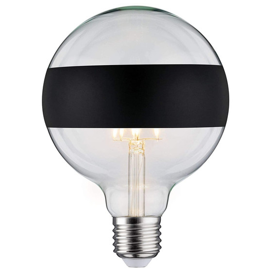 Paulmann 286.82 LED Globe 125 Ringspiegel Schwarz matt 6,5W E27 2700K dimmbar