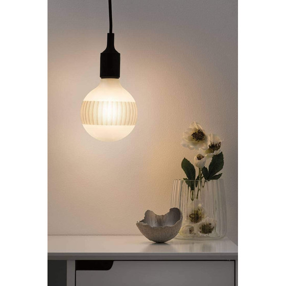 Paulmann 287.43 LED Globe125 Ringspiegel schwarz E27 4,5W 470lm 2600K dimmbar