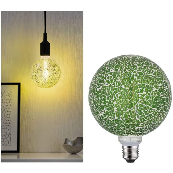 Paulmann 287.47 LED Globe Ø130 E27 5W Grün Miracle Mosaic dimmbar