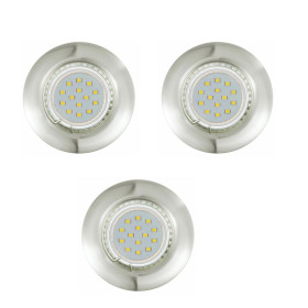 Eglo 94237 LED Peneto 3er Set Einbauleuchten 3x3W Nickel GU10 Starr inkl Leuchtmittel