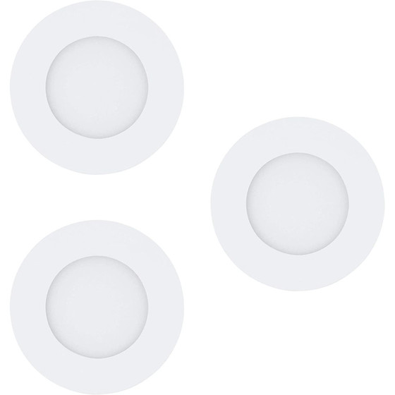 Eglo 94732 3er Set LED Fueva Einbauleuchte 2,7W Warmwei Rund Weiss IP20 Deckenlampe
