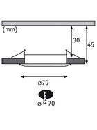 Paulmann 939.55 Einbaustrahler Coin Dimmbar LED 7 W Weiß matt Alu/Zink IP44