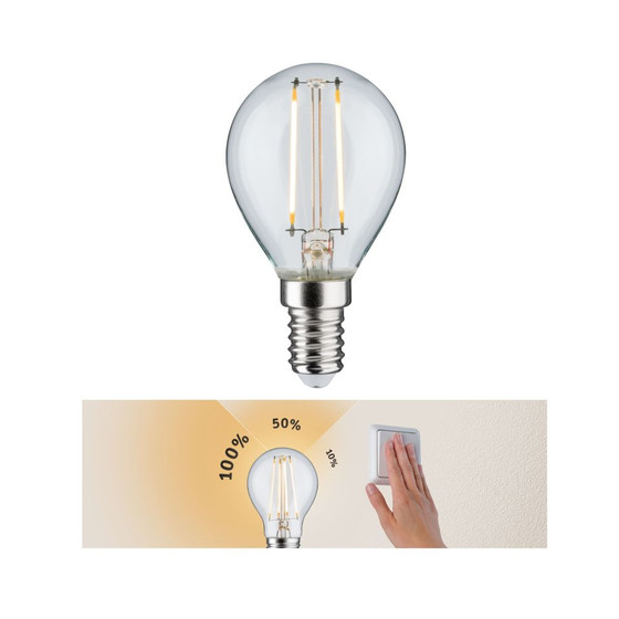 Paulmann 285.73 LED Tropfen 2,5 W E14 Leuchtmittel 3-Stufen dimmbar 230V 2700K