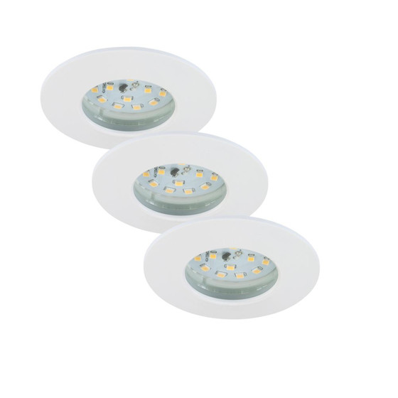 Briloner 7295-036 LED Attach Einbauleuchten Set 3x6,5W Weiss Dimmschaltbar IP44 inkl. Leuchtmittel