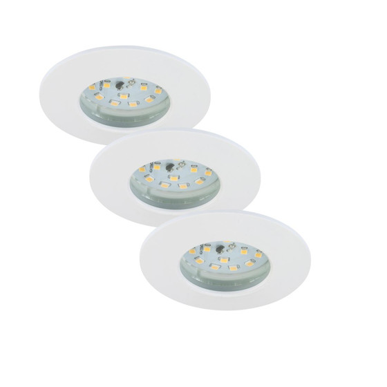 Briloner 7295-036 LED Attach Einbauleuchten Set 3x6,5W Weiss Dimmschaltbar IP44 inkl. Leuchtmittel