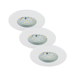 Briloner 7295-036 LED Attach Einbauleuchten Set 3x6,5W Weiss Dimmschaltbar IP44 inkl. Leuchtmittel