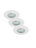 Briloner 7295-036 LED Attach Einbauleuchten Set 3x6,5W Weiss Dimmschaltbar IP44 inkl. Leuchtmittel