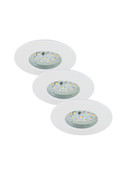 Briloner 7295-036 LED Attach Einbauleuchten Set 3x6,5W Weiss Dimmschaltbar IP44 inkl. Leuchtmittel