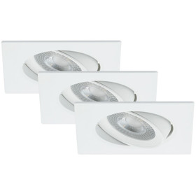 Briloner 7279-036 LED Einbauleuchten Set 3x5 W Weiss Kunststoff IP20 inkl. Leuchtmittel