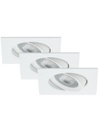 Briloner 7279-036 LED Einbauleuchten Set 3x5 W Weiss Kunststoff IP20 inkl. Leuchtmittel