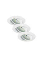 Briloner 7232-036 LED Einbauleuchten Set Attach 3x5,5W Weiss Kunststoff Dimmbar IP23 inkl. Leuchtmittel