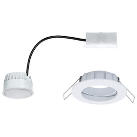 Paulmann 939.73 LED Einbaustrahler Coin Dimmbar 6,8W Weiß matt IP44 2700K