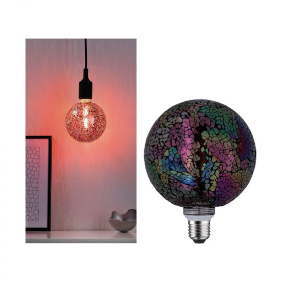 Paulmann 287.48 LED Globe Ø130 E27 5W 470lm Miracle Rot Mosaic Handmade dimmbar