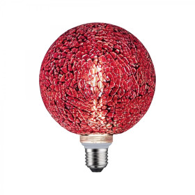 Paulmann 287.48 LED Globe Ø130 E27 5W 470lm Miracle Rot Mosaic Handmade dimmbar