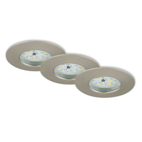 Briloner 7231-032 LED Einbauleuchten Set 3x5,5W Nickel...