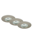 Briloner 7231-032 LED Einbauleuchten Set 3x5,5W Nickel matt Dimmbar IP44 Starr inkl. Leuchtmittel