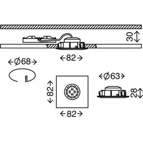 Briloner 7210-038 Attach LED Einbauleuchten Set 3x5W Chrom IP23 Schwenkbar inkl. Leuchtmittel