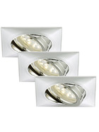 Briloner 7210-038 Attach LED Einbauleuchten Set 3x5W Chrom IP23 Schwenkbar inkl. Leuchtmittel