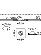 Briloner 7210-038 Attach LED Einbauleuchten Set 3x5W Chrom IP23 Schwenkbar inkl. Leuchtmittel