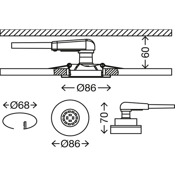 Briloner 7277-032 LED Einbauleuchten Set 3x5W Nickel matt GU10 Dimmschaltbar IP23 inkl. Leuchtmittel