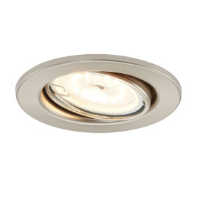Briloner 7277-032 LED Einbauleuchten Set 3x5W Nickel matt GU10 Dimmschaltbar IP23 inkl. Leuchtmittel