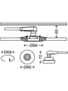 Briloner 7277-032 LED Einbauleuchten Set 3x5W Nickel matt GU10 Dimmschaltbar IP23 inkl. Leuchtmittel